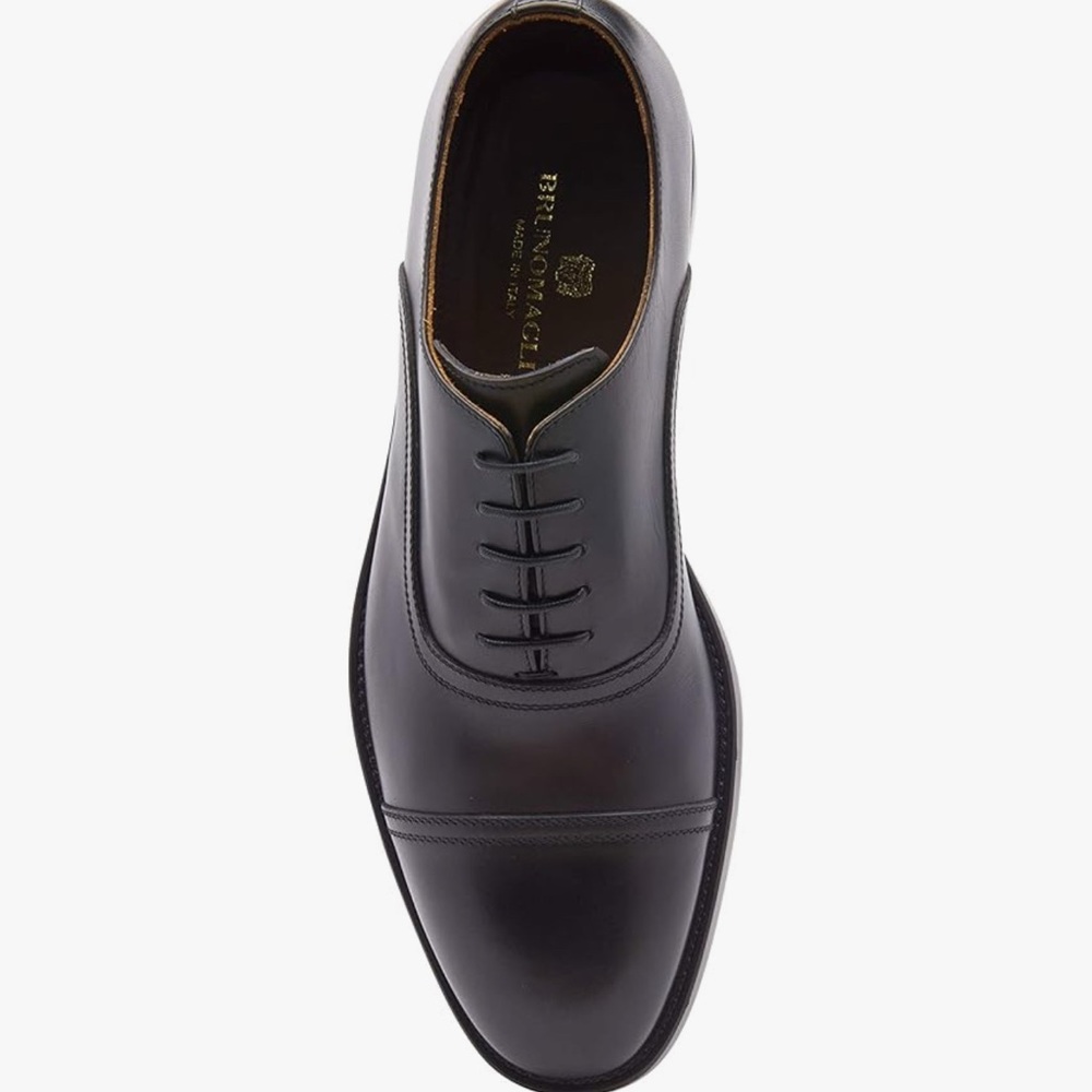 Bruno Magli Classic Black Leather Oxfords
